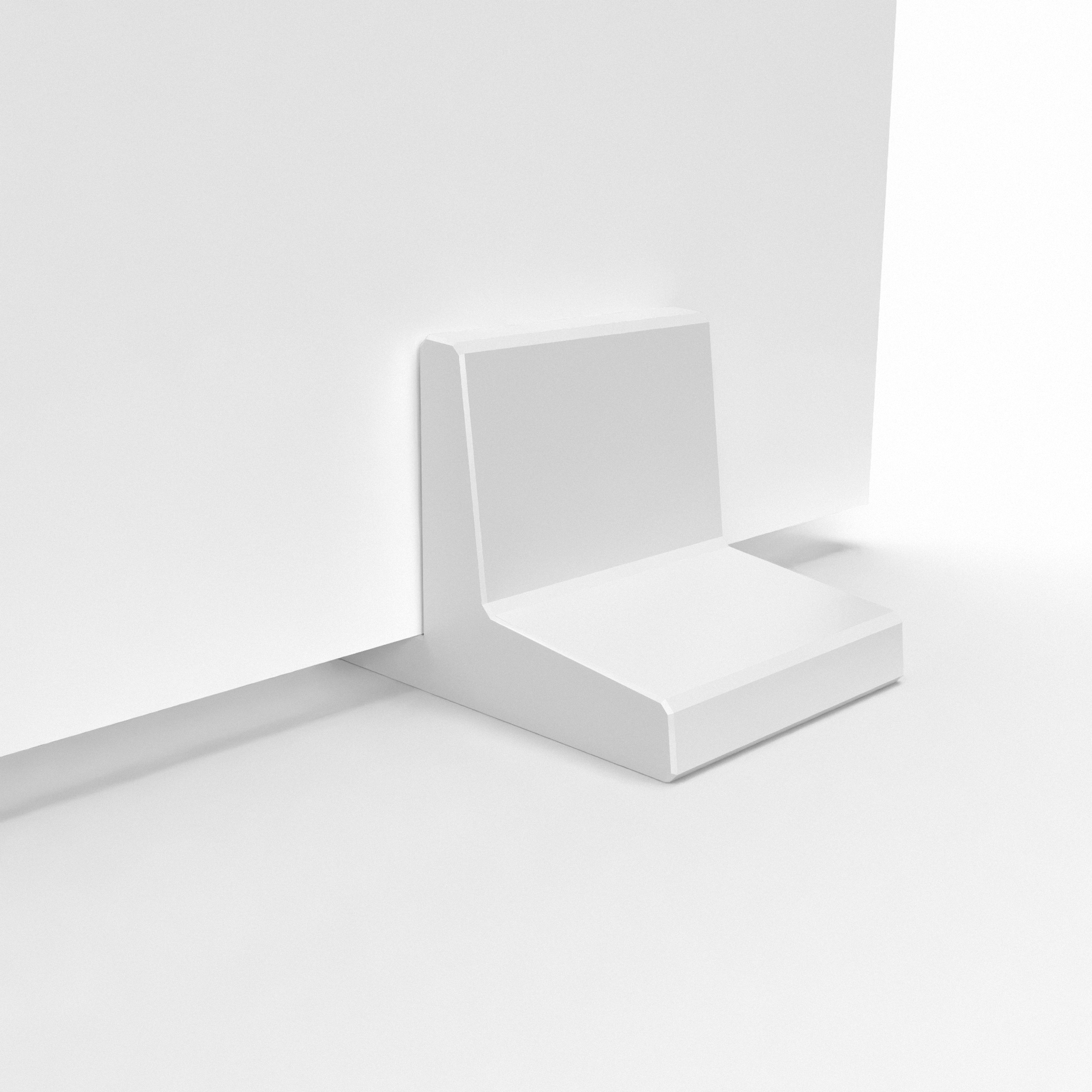 Countertop foot for holding custom printed foam board available in four colors: black, white, gray, and translucent