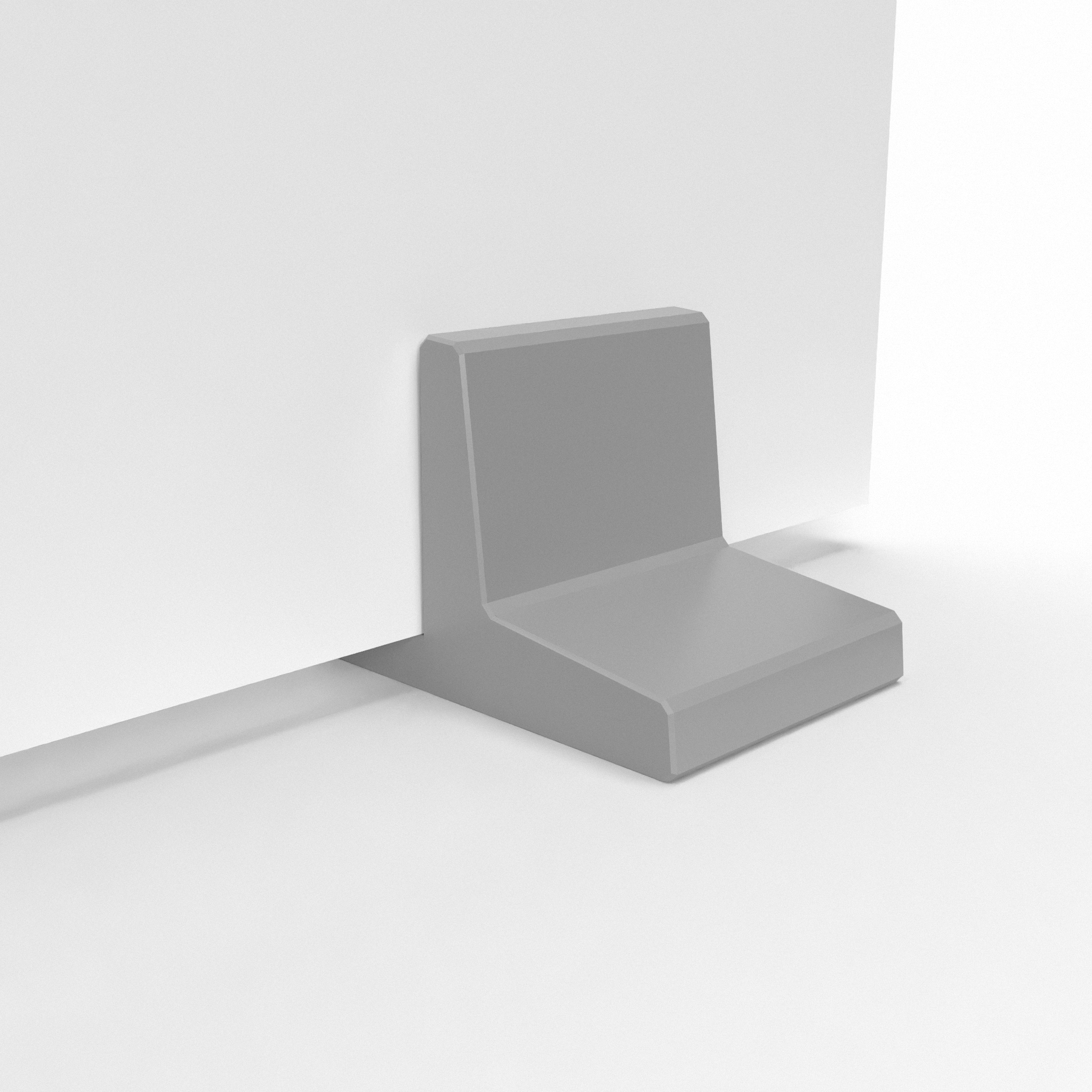 Countertop foot for holding custom printed foam board available in four colors: black, white, gray, and translucent