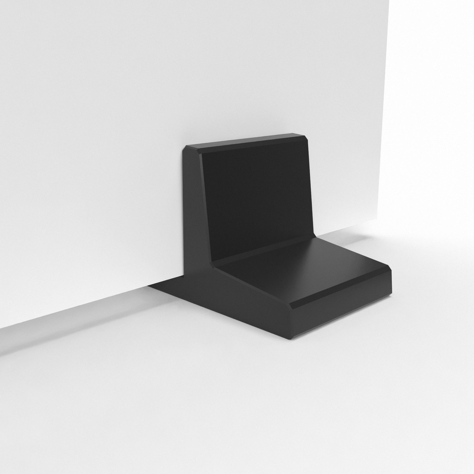Countertop foot for holding custom printed foam board available in four colors: black, white, gray, and translucent