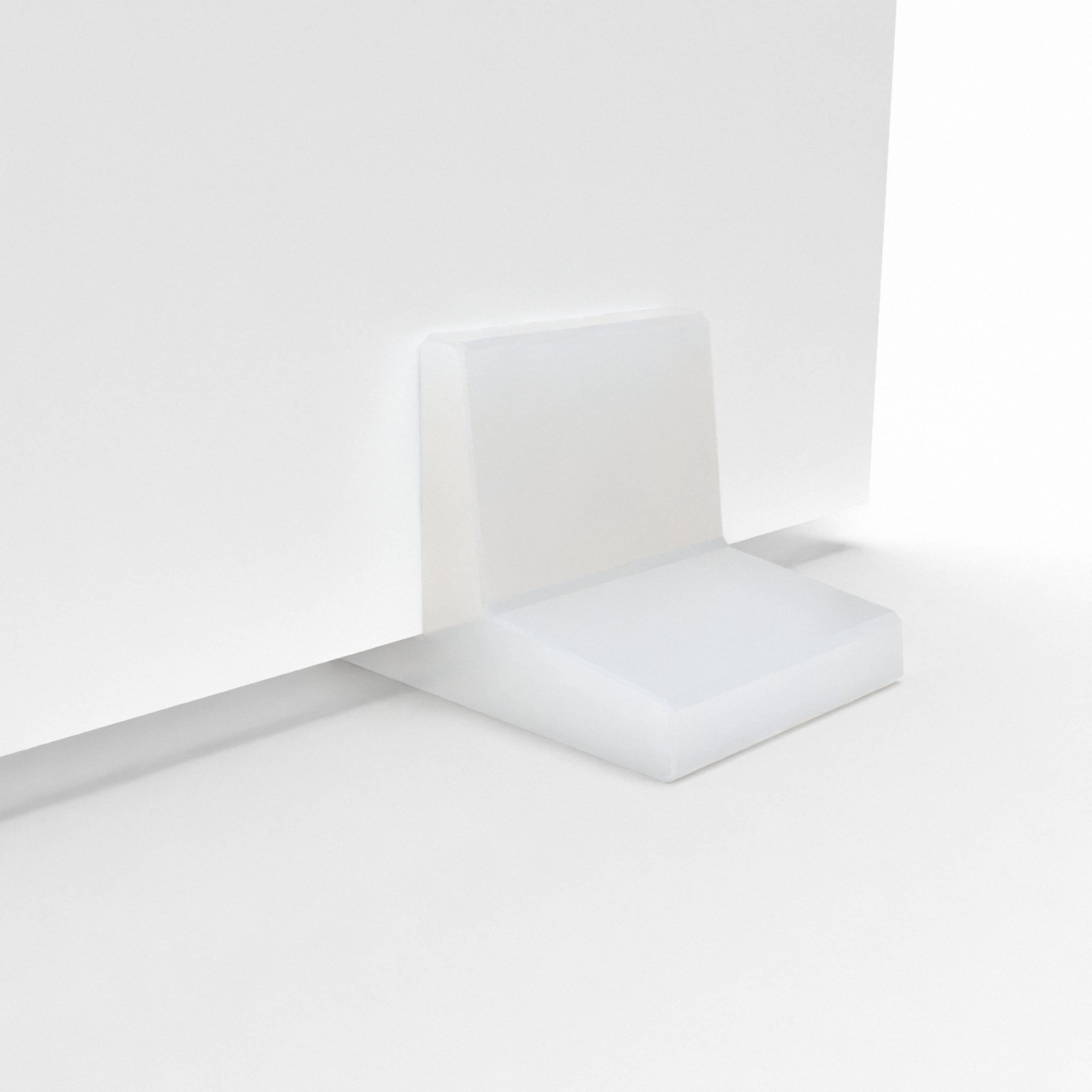 Countertop foot for displaying custom printed foam board available in four colors: black, white, gray, and translucent