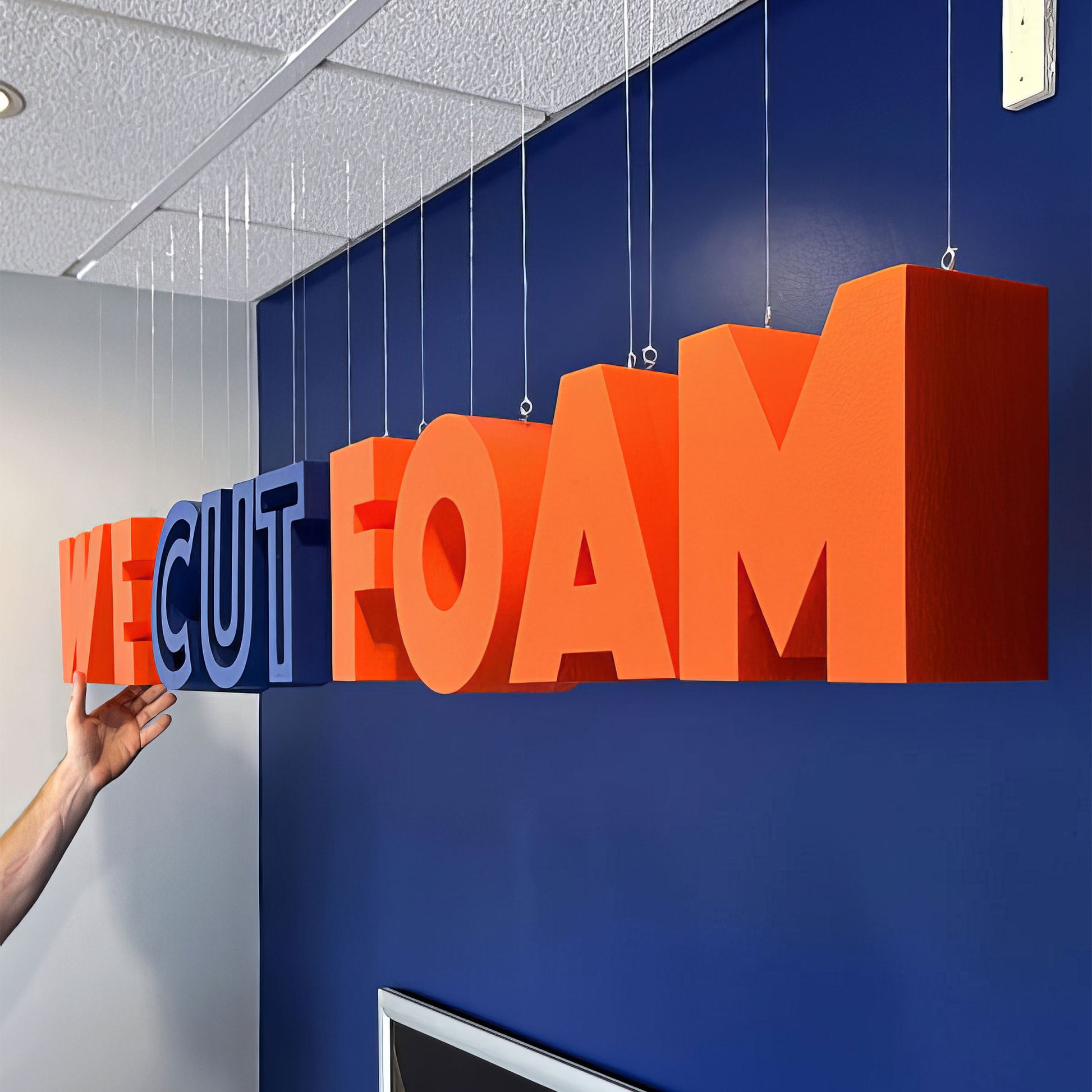 Large cut foam letters can enhance an event or display, and have many color and font options