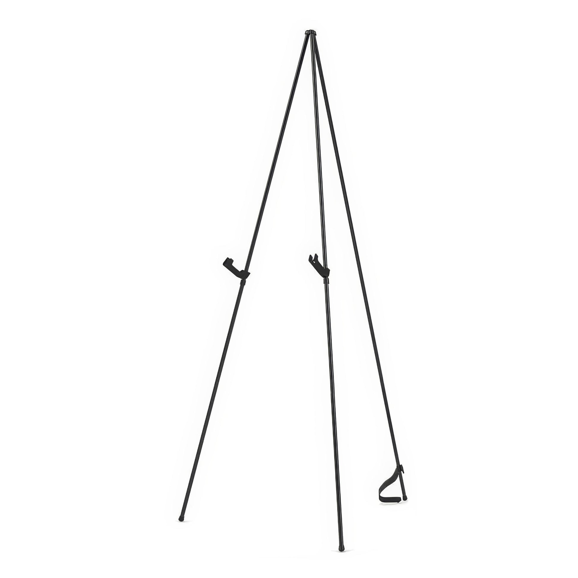 Collapsible black metal easel stand for displaying custom printed foam core boards