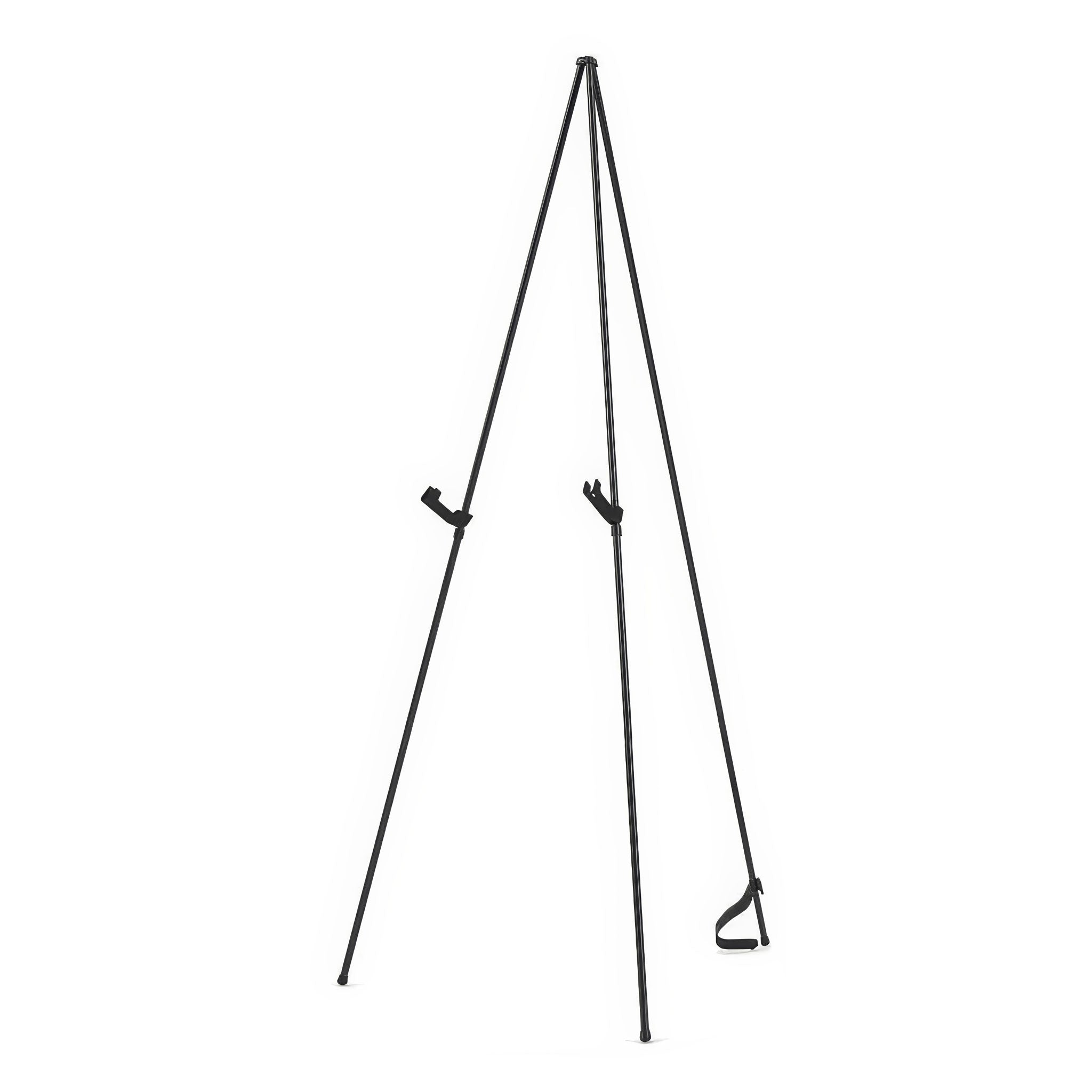 Collapsible black metal easel stand for displaying custom printed foam core boards