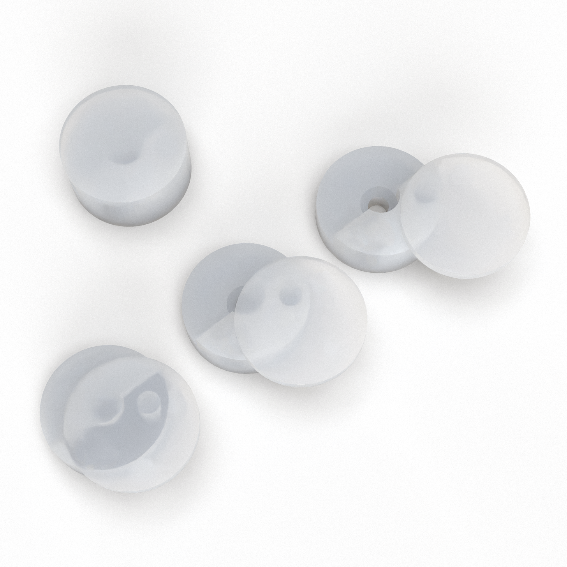 Standoff for displaying custom printed foam board available in four colors: black, white, gray, and translucent