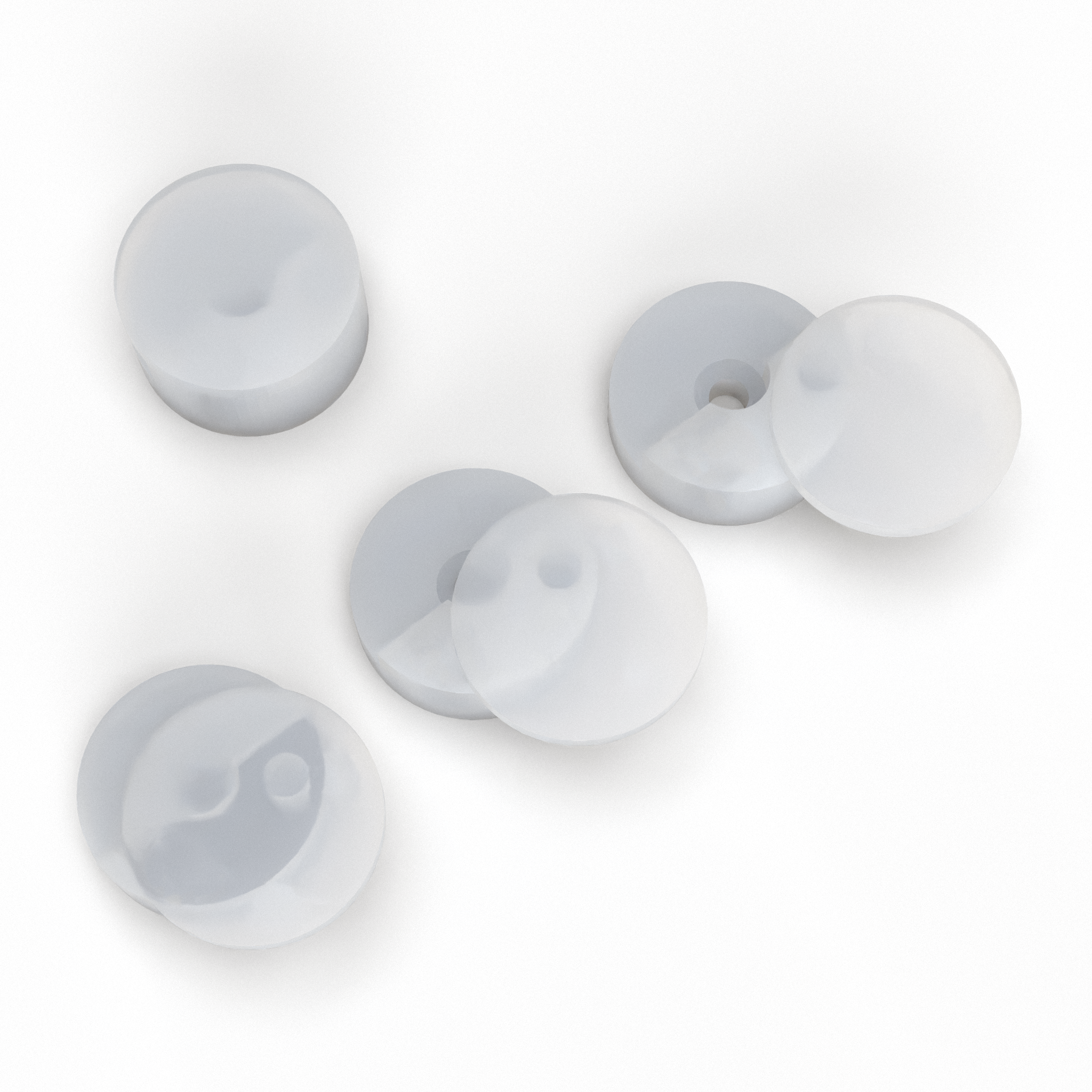 Standoff for displaying custom printed foam board available in four colors: black, white, gray, and translucent