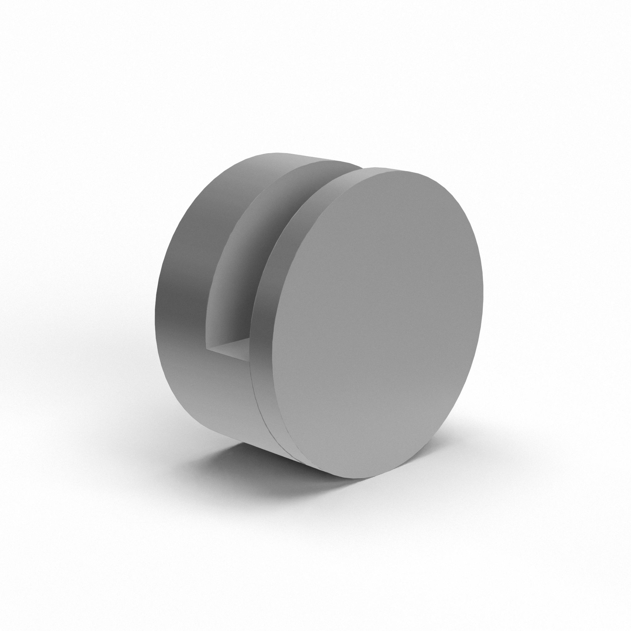 Standoff for displaying custom printed foam board available in four colors: black, white, gray, and translucent