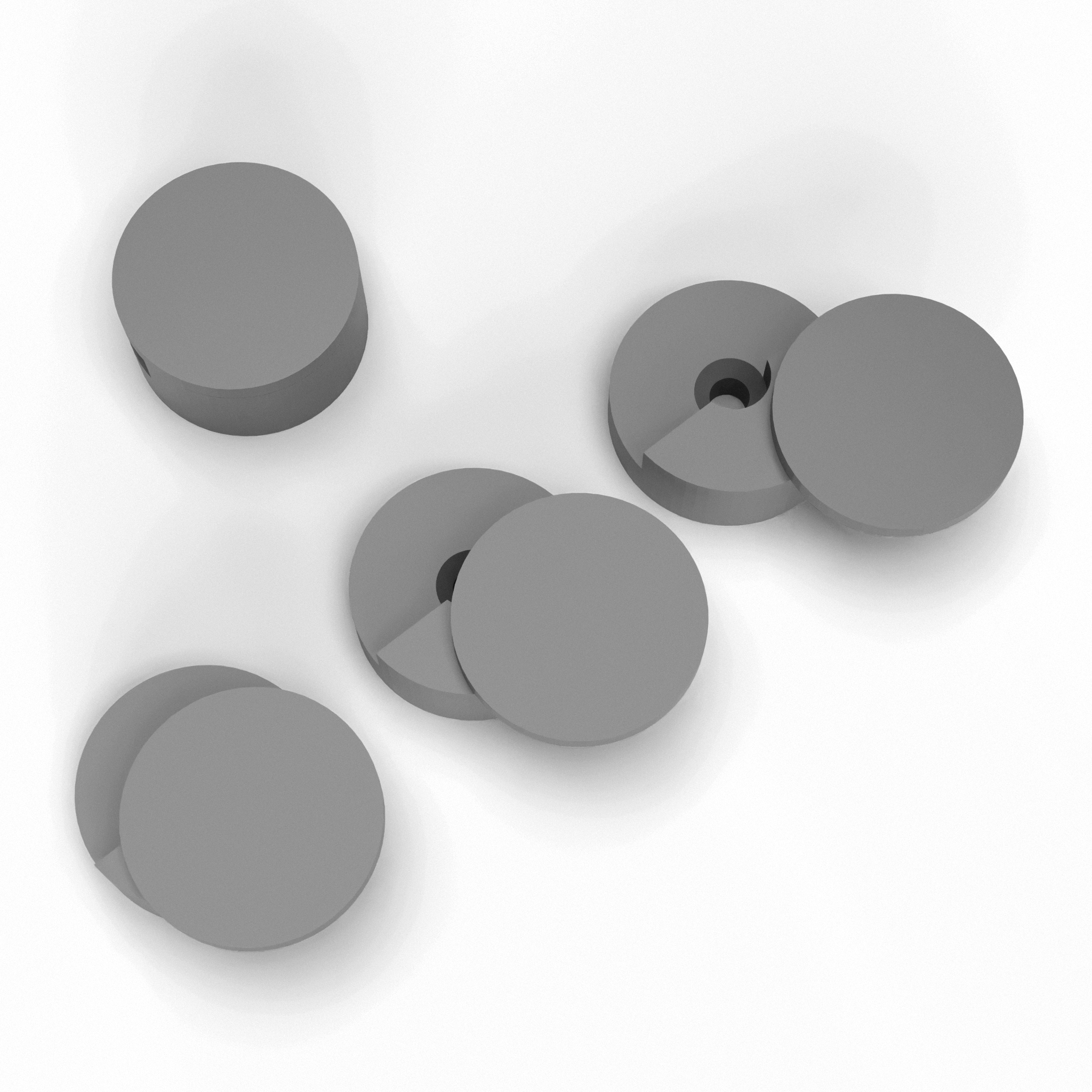 Standoff for displaying custom printed foam board available in four colors: black, white, gray, and translucent