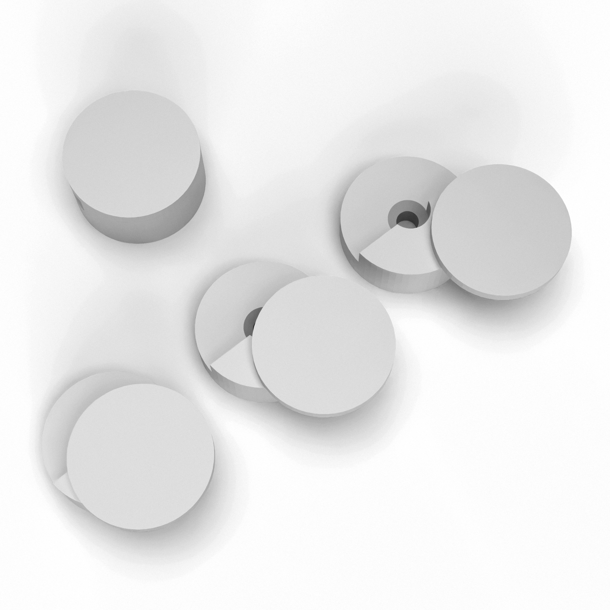 Standoff for displaying custom printed foam board available in four colors: black, white, gray, and translucent