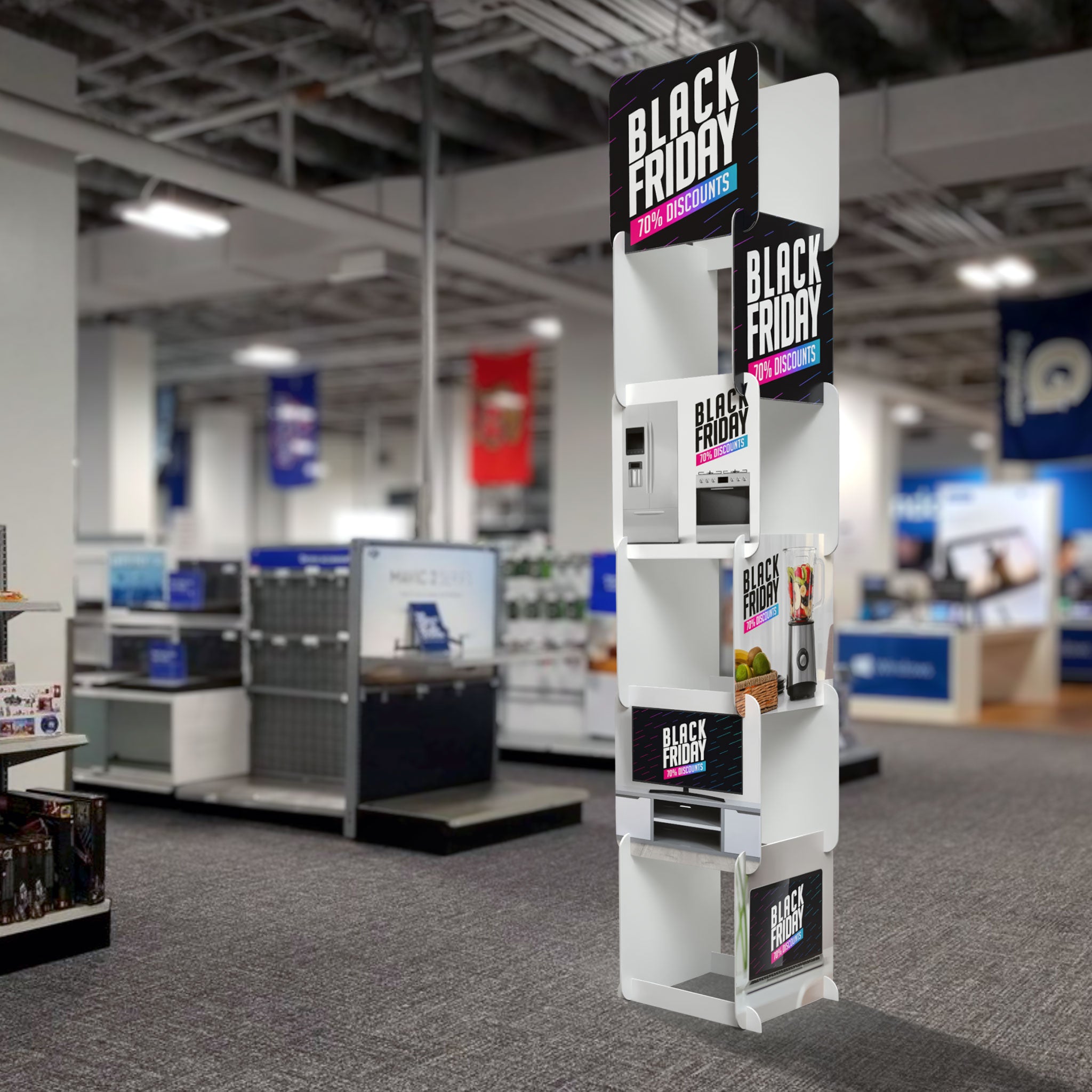 Foam Board Display Tower
