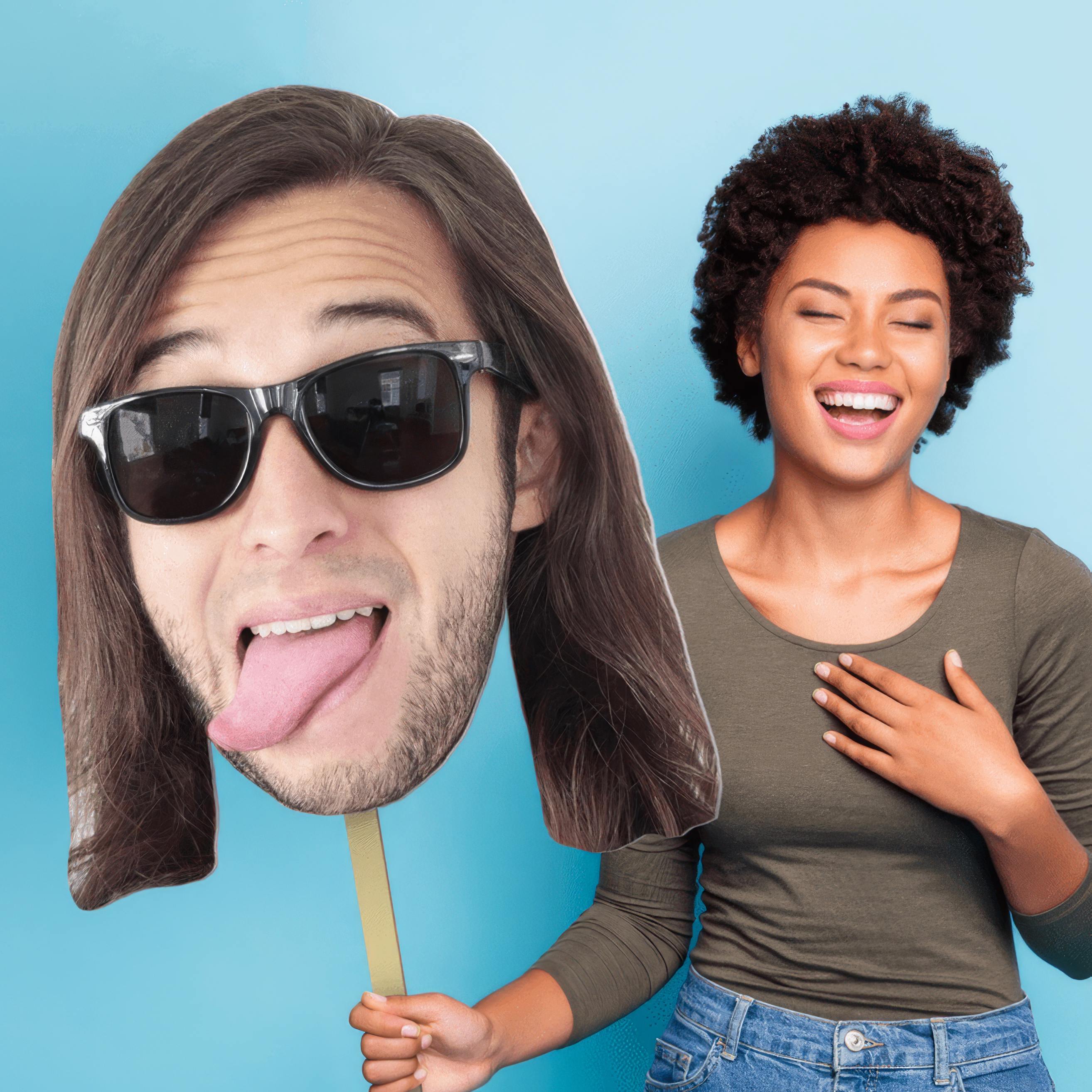 Premium foam board big head cutouts for parties, graduations, sports games, and more