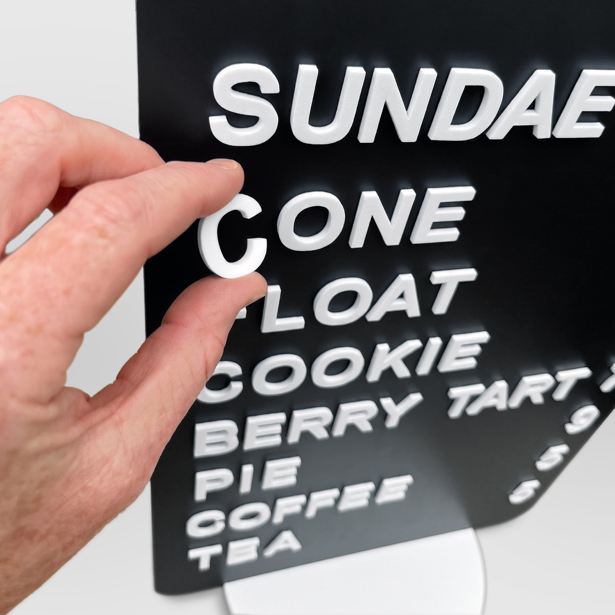 Magnetic Countertop Menu Board with Foam Letters