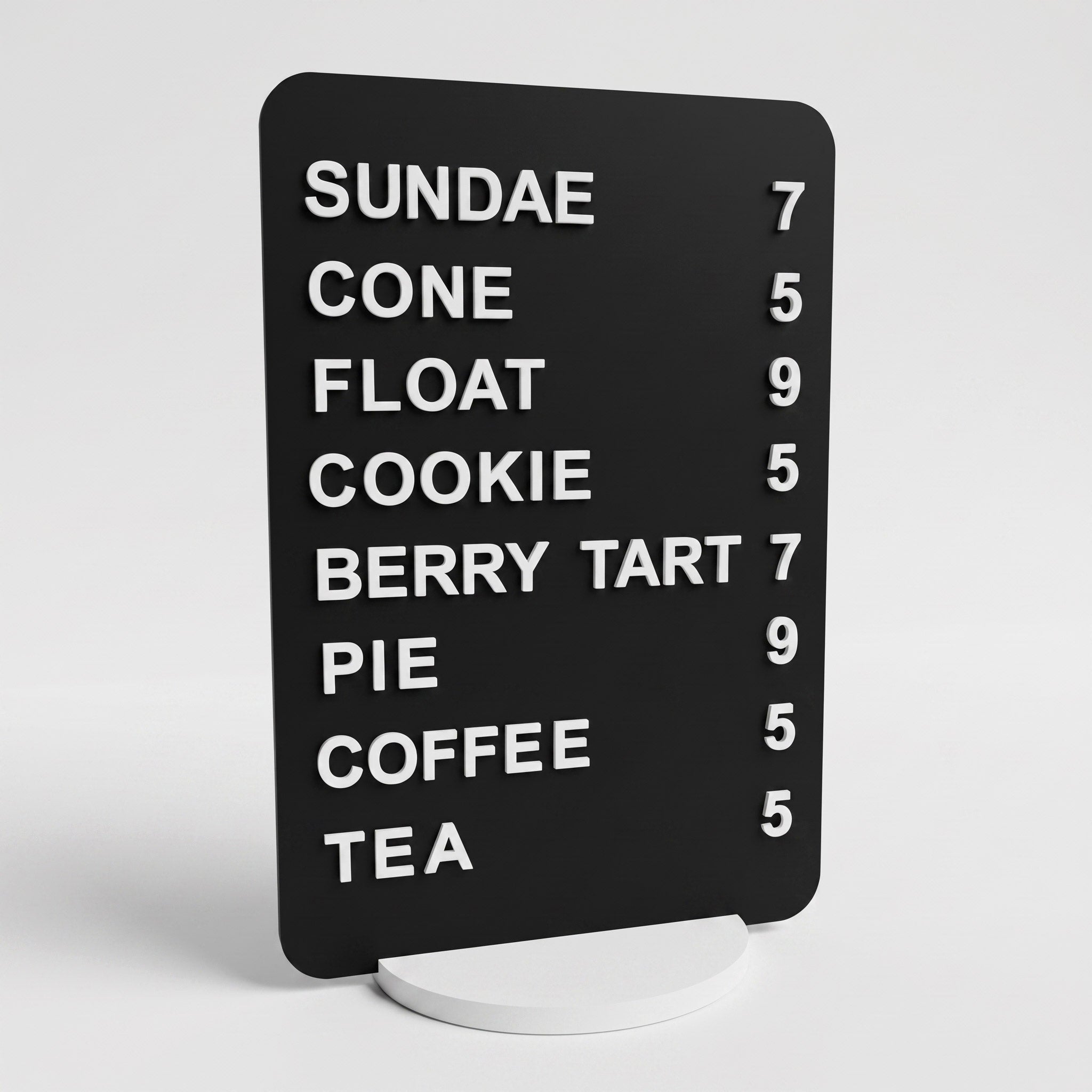 Magnetic Countertop Menu Board with Foam Letters
