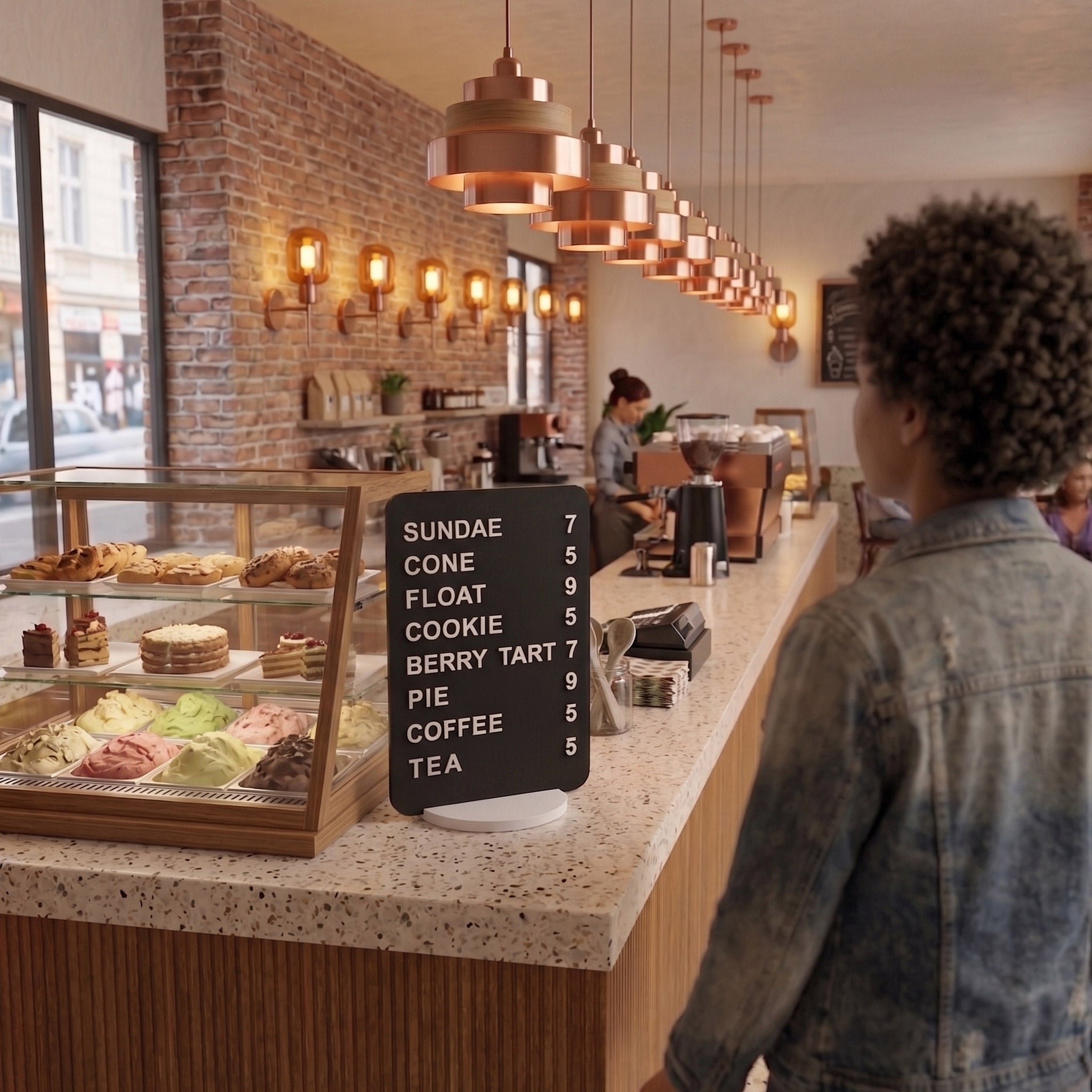 Magnetic Countertop Menu Board with Foam Letters