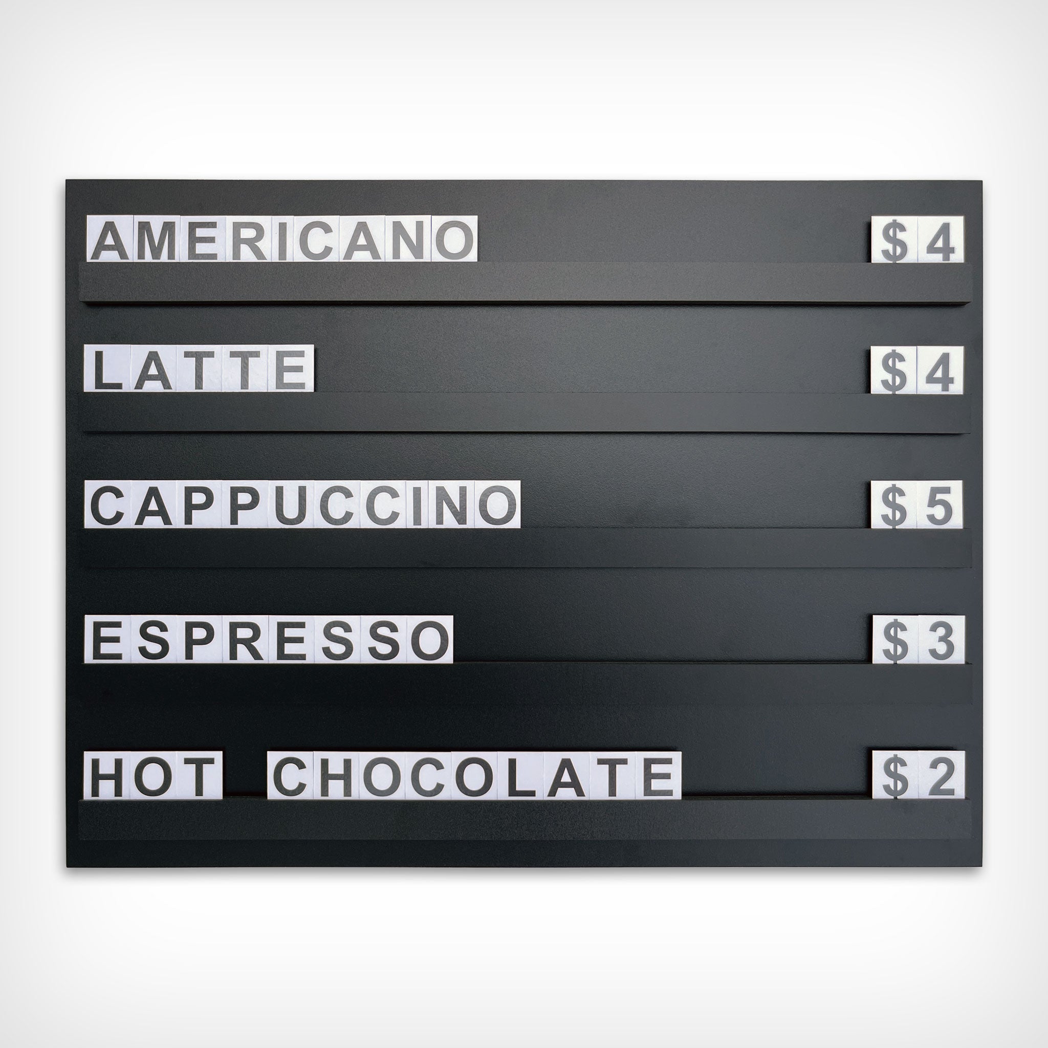 Menu Board with Durable Poly Letters