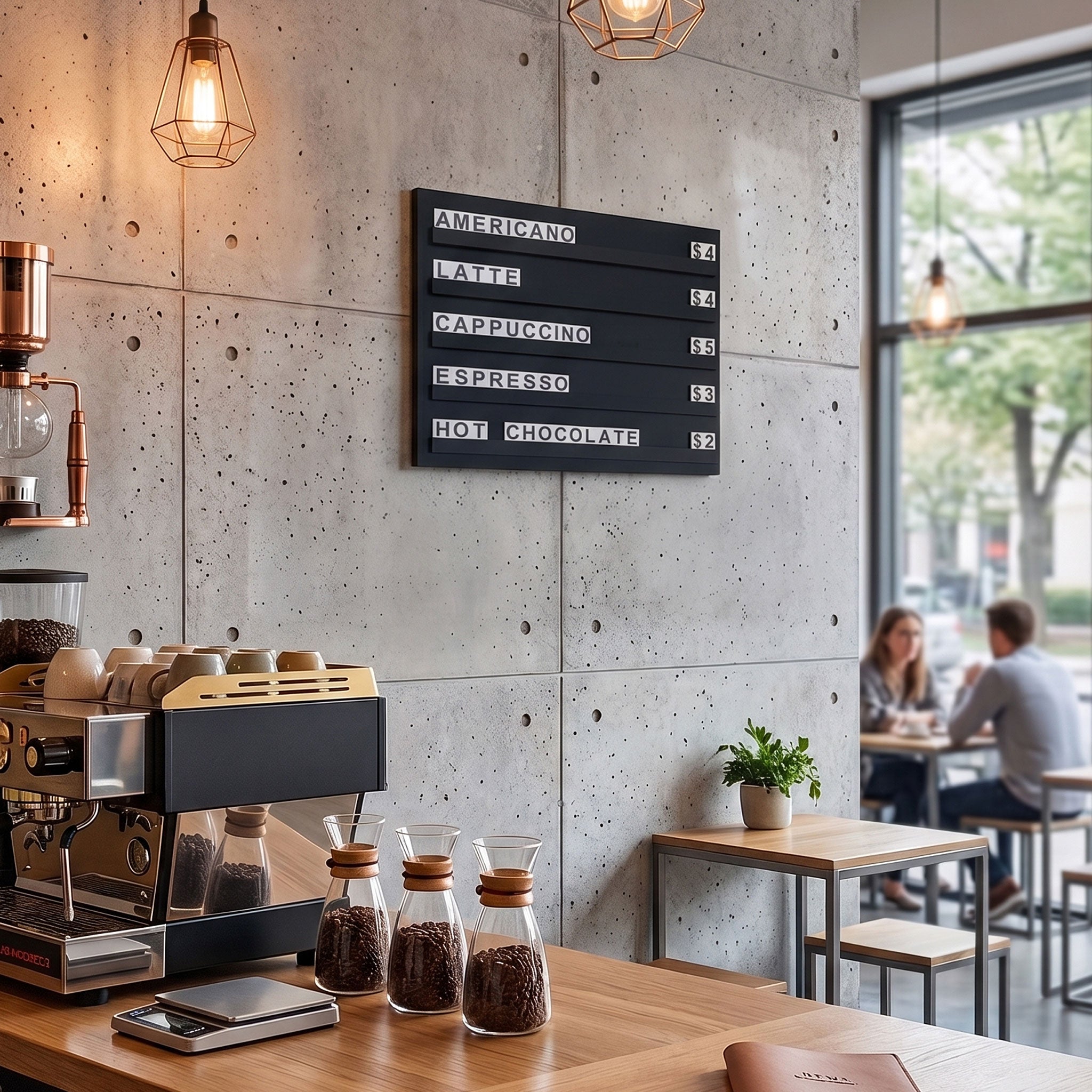 Menu Board with Durable Poly Letters