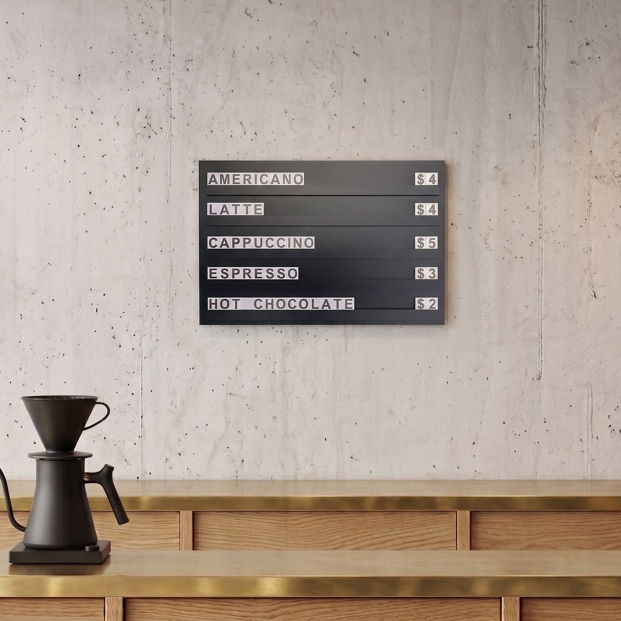 Menu Board with Durable Poly Letters