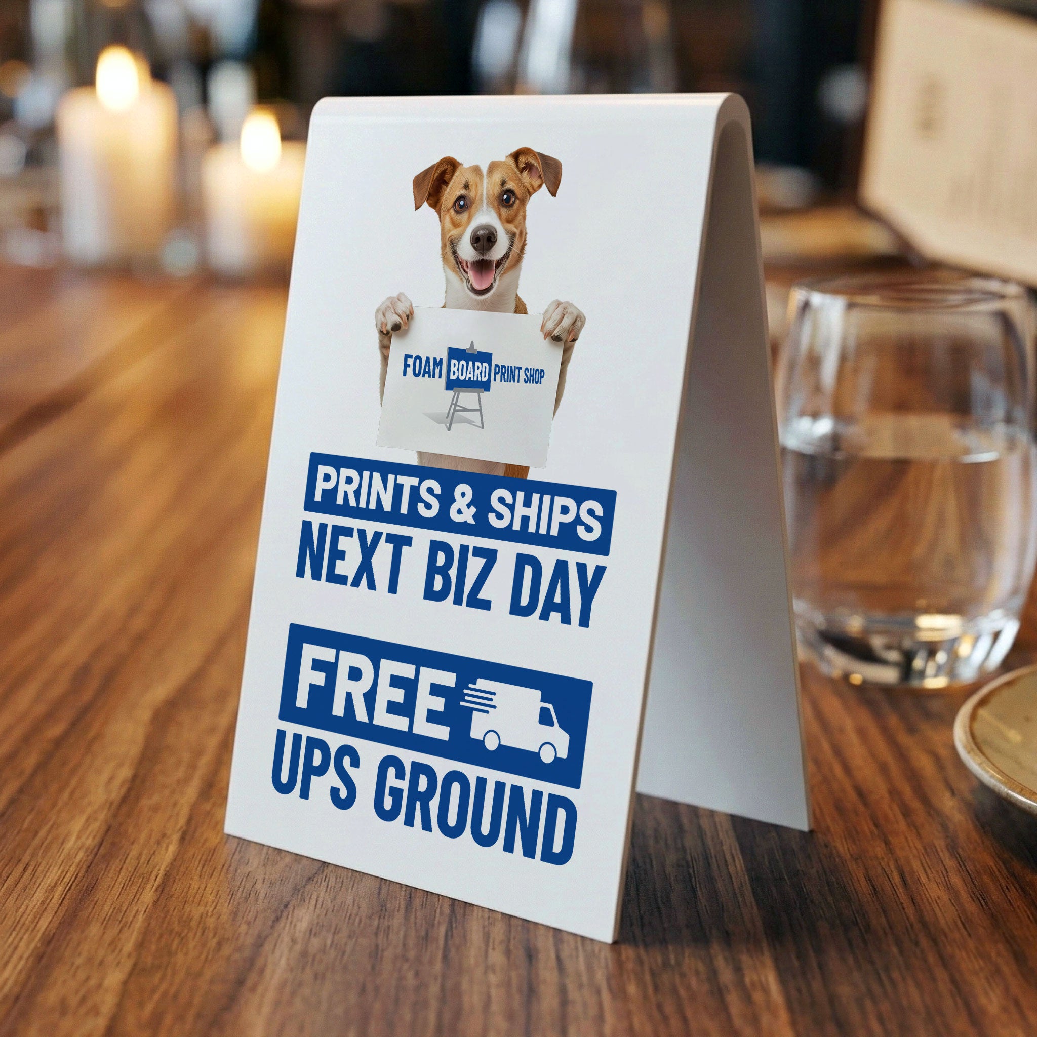 PVC Table Tents